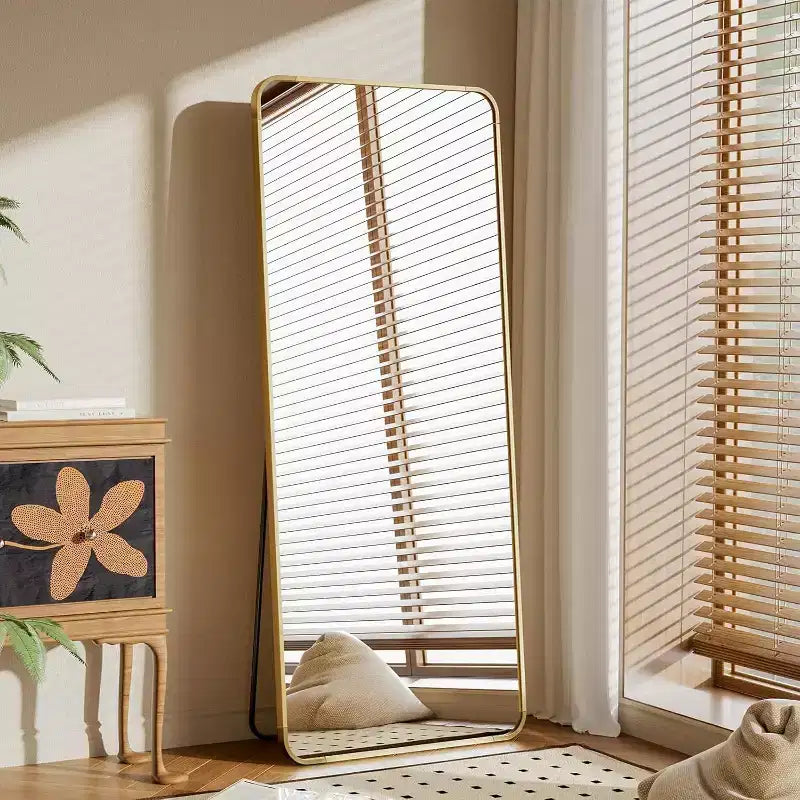 65 x 24 Full Length Mirror with Rounded Corners, Floor Mirror for Standing, Hanging or Leaning