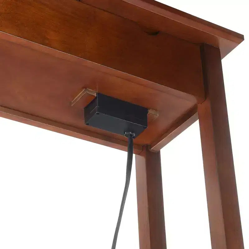 Flip Top End Table with Storage and Charging Station, Featuring USB Ports, Power Outlets and Slim Space Saving Design