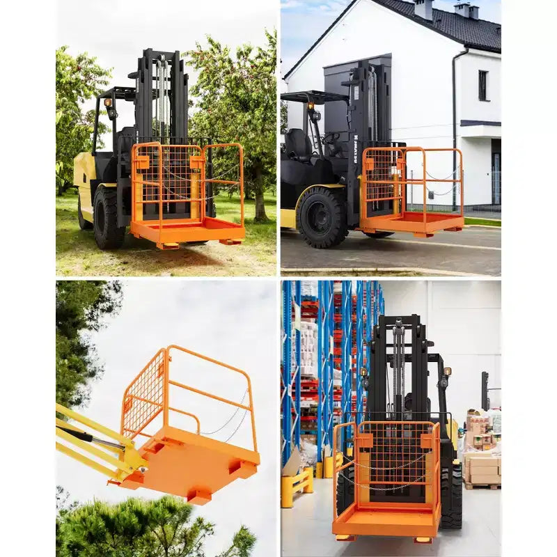 Forklift Safety Cage, Forklift Man Basket - 36''x36'' Heavy Duty 1200Lbs Capacity Work Platform for Aerial Jobs