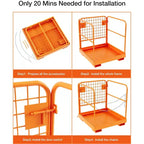 Forklift Safety Cage, Forklift Man Basket - 36''x36'' Heavy Duty 1200Lbs Capacity Work Platform for Aerial Jobs