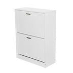 31 in. H x 24 in. W White Titanium Wood Shoe Storage Cabinet