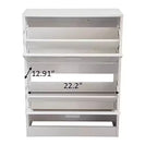 31 in. H x 24 in. W White Titanium Wood Shoe Storage Cabinet
