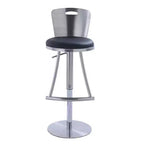 Metal-Back Adjustable Height Stool