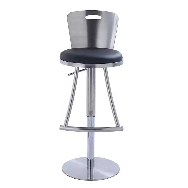 Metal-Back Adjustable Height Stool