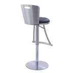 Metal-Back Adjustable Height Stool