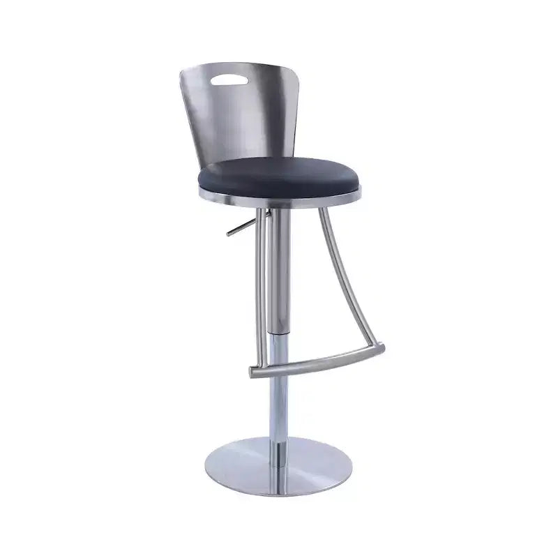 Metal-Back Adjustable Height Stool