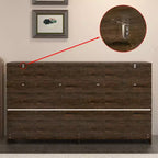 Rustic 9-Drawer Chest Dresser Organizer Compartments Solid Build, Spacious Drawers