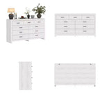 Rustic 9-Drawer Chest Dresser Organizer Compartments Solid Build, Spacious Drawers