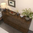 Rustic 9-Drawer Chest Dresser Organizer Compartments Solid Build, Spacious Drawers