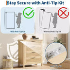 Bedroom Recessed Dresser, Dressing Table Cabinet, 35.4 High Dresser with 4 Drawers with Clothes Storage for Bedroom, Living Room