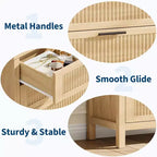 Bedroom Recessed Dresser, Dressing Table Cabinet, 35.4 High Dresser with 4 Drawers with Clothes Storage for Bedroom, Living Room