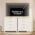 Bedroom Recessed Dresser, Dressing Table Cabinet, 35.4 High Dresser with 4 Drawers with Clothes Storage for Bedroom, Living Room