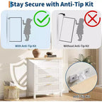 Bedroom Recessed Dresser, Dressing Table Cabinet, 35.4 High Dresser with 4 Drawers with Clothes Storage for Bedroom, Living Room