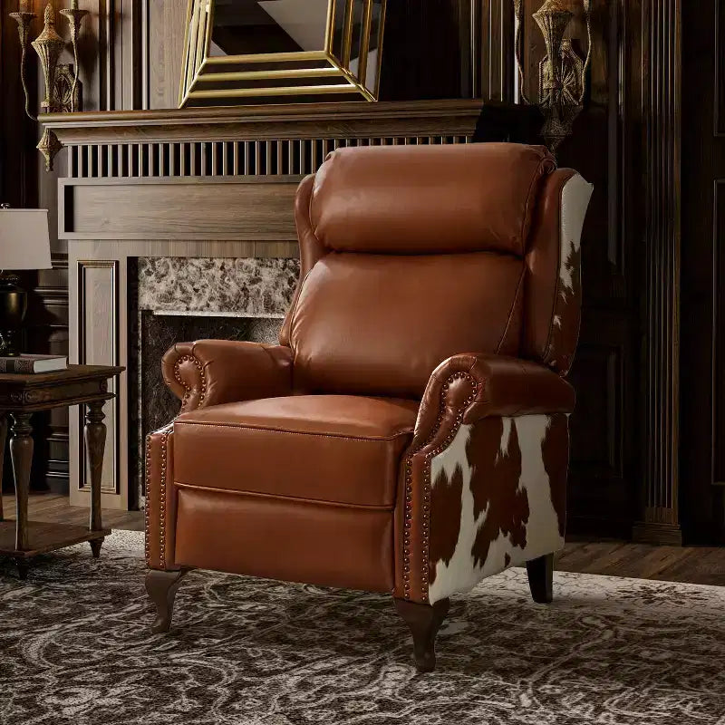 Genuine Leather Manual Recliner