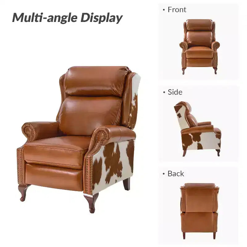 Genuine Leather Manual Recliner