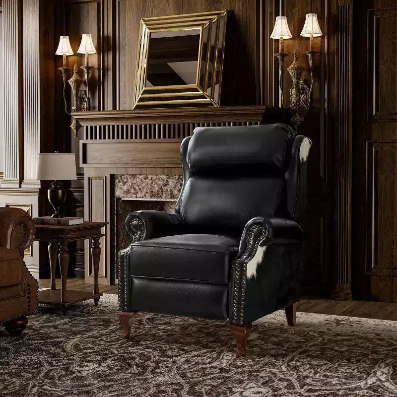 Genuine Leather Manual Recliner