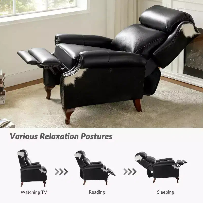 Genuine Leather Manual Recliner