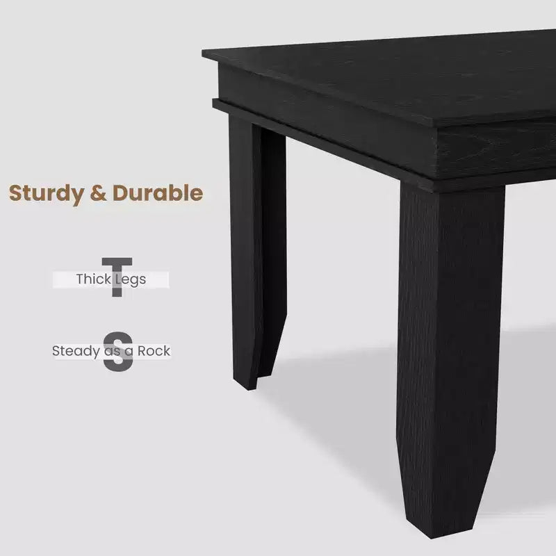 Extendable Dining Table for 6-10, 63-86.6 Farmhouse Kitchen Table with Sturdy Wooden Frame, Large Rectangular Dinner Table for Dining Room