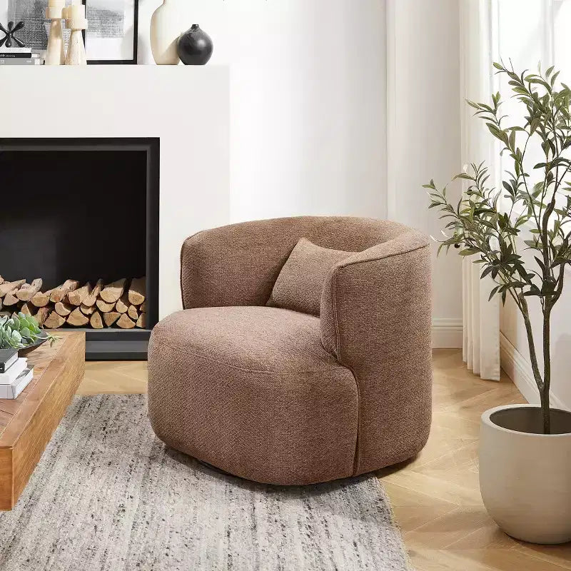 Swivel Barrel Accent Chair