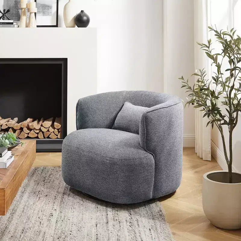 Swivel Barrel Accent Chair