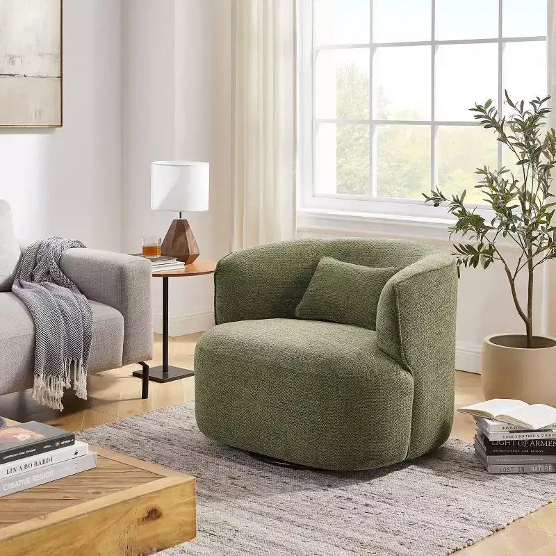 Swivel Barrel Accent Chair