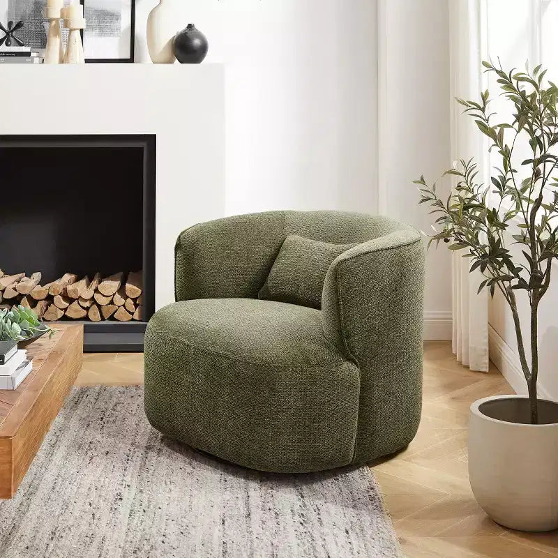 Swivel Barrel Accent Chair