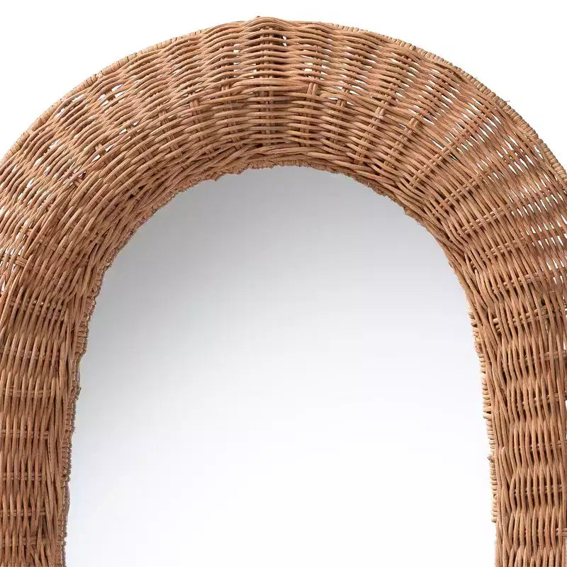 Oval Rattan Wall Mirror