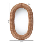 Oval Rattan Wall Mirror