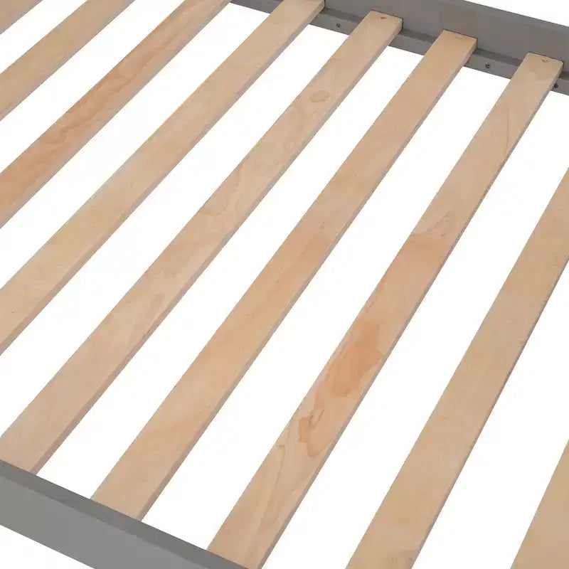 Stairway Twin over Twin Bunk Bed for Kids, Bunk Bed Frame with Storage and Guard Rail for Bedroom Dorm
