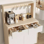 Sideboard Buffet with 2 Drawers & Adjustable Shelves, Modern Wood Console Table for Dining Room, Living Room, Kitchen, Entryway