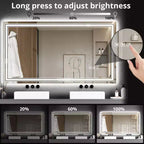 Bathroom Mirror , Anti-Fog Vanity Mirror with Dimmable Lights