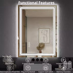 Bathroom Mirror , Anti-Fog Vanity Mirror with Dimmable Lights