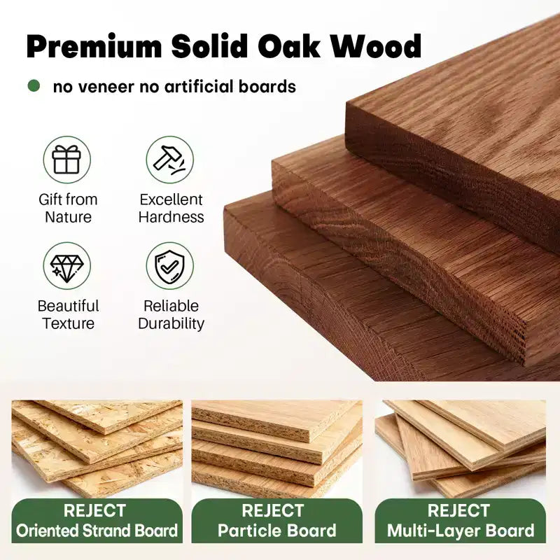 40IN Solid Oak Coffee Table, 2-Tier Modern Farmhouse Rectangle Center Table with Storage Shelf & X-Shaped Legs, Walnut Finish