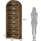 8-Tier Tall Shoe Storage Cabinet, Large Shoe Organizer, Wooden Freestanding Shoe Rack for Closet Entryway