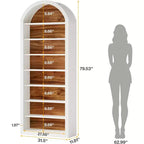 8-Tier Tall Shoe Storage Cabinet, Large Shoe Organizer, Wooden Freestanding Shoe Rack for Closet Entryway
