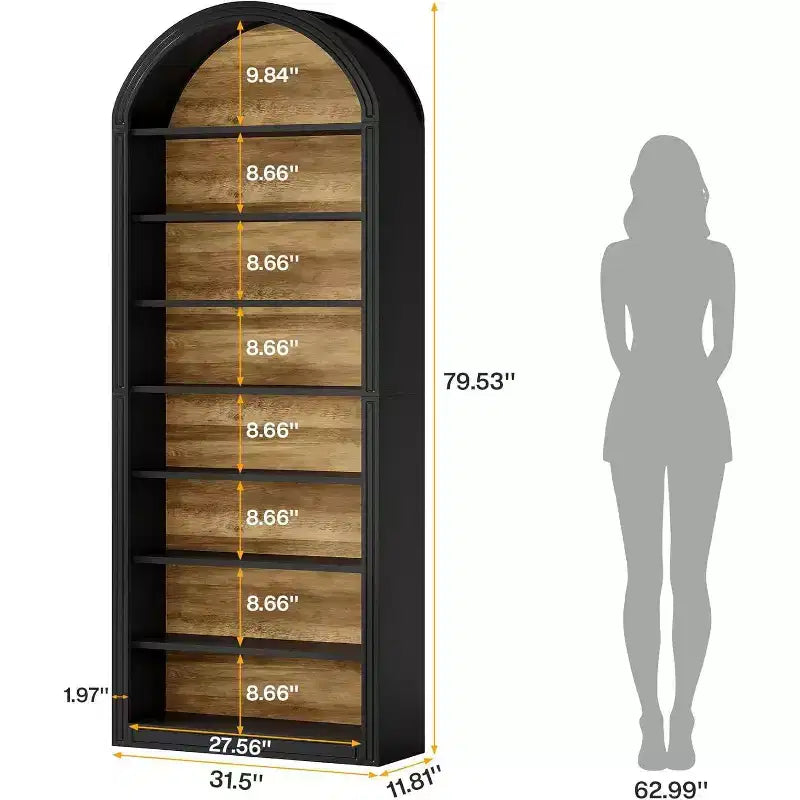 8-Tier Tall Shoe Storage Cabinet, Large Shoe Organizer, Wooden Freestanding Shoe Rack for Closet Entryway