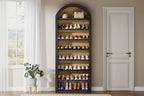 8-Tier Tall Shoe Storage Cabinet, Large Shoe Organizer, Wooden Freestanding Shoe Rack for Closet Entryway
