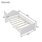 Contemporary Kids Platform Bed with Headboard and Footboard and Safety Guardrails