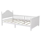 Contemporary Kids Platform Bed with Headboard and Footboard and Safety Guardrails