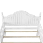 Contemporary Kids Platform Bed with Headboard and Footboard and Safety Guardrails