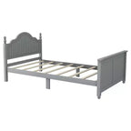 Contemporary Kids Platform Bed with Headboard and Footboard and Safety Guardrails