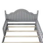Contemporary Kids Platform Bed with Headboard and Footboard and Safety Guardrails