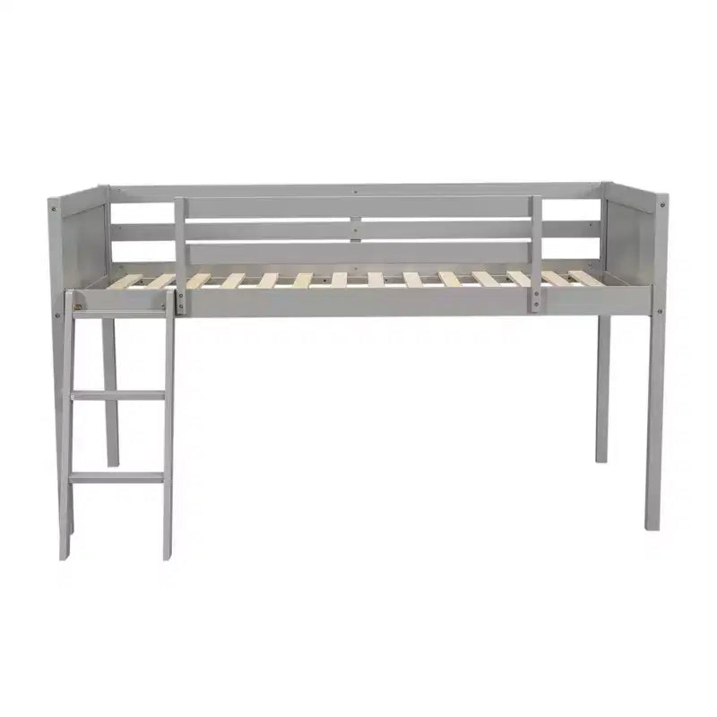 79.5IN Twin/Full Size Kids Loft Bed with Removeable Ladder, Bed Frames with Safety Guardrails, Loft Bed for Kids Room, Play Room