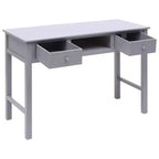 Desk Grey Paulownia wood, Poplar wood Medium Desk Rectangular