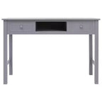 Desk Grey Paulownia wood, Poplar wood Medium Desk Rectangular