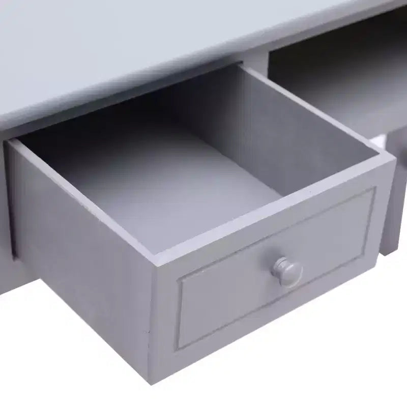 Desk Grey Paulownia wood, Poplar wood Medium Desk Rectangular
