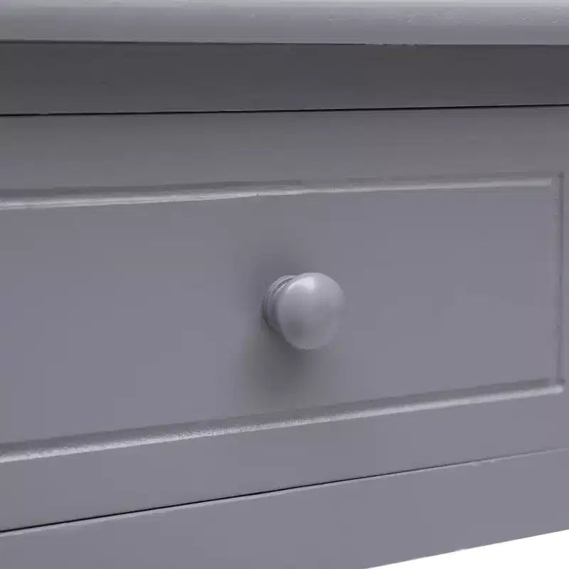 Desk Grey Paulownia wood, Poplar wood Medium Desk Rectangular
