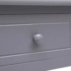 Desk Grey Paulownia wood, Poplar wood Medium Desk Rectangular