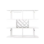 Wall Mounted Wine Rack, 3-Tier Large Capacity Hanging Bar Shelf Wine Glass Holder Wine Bottle Display Shelf for Kitchen Dining Room Decor