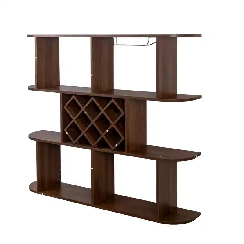 Wall Mounted Wine Rack, 3-Tier Large Capacity Hanging Bar Shelf Wine Glass Holder Wine Bottle Display Shelf for Kitchen Dining Room Decor